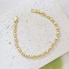 Dainty Pave Square Link Bracelet
