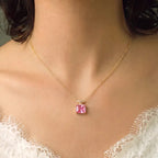 Color Change Square Gemstone Necklace