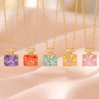 Color Change Square Gemstone Necklace