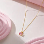 Color Change Square Gemstone Necklace