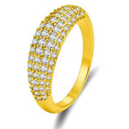 Elegant Moissanite Pave Dome Ring