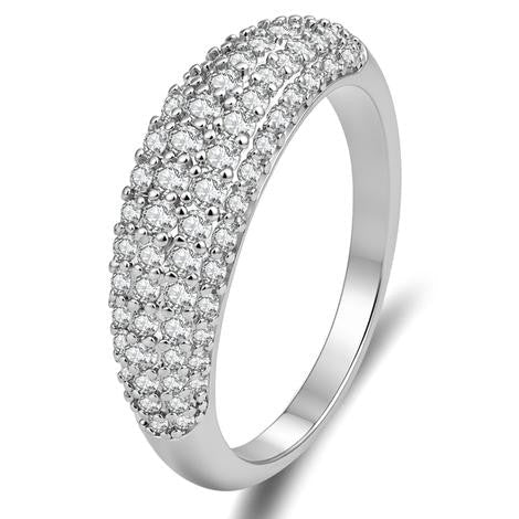 Elegant Moissanite Pave Dome Ring