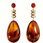 Amber Geometric Drop Earrings