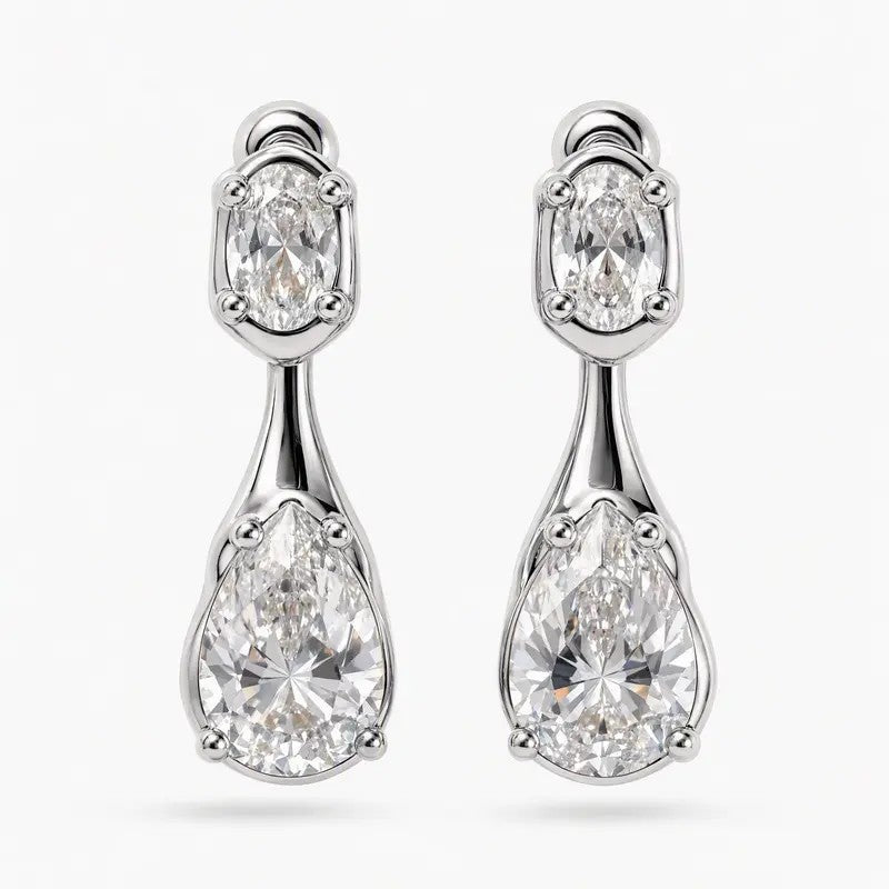 Elegant Waterdrop Gemstone Drop Earrings