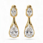 Elegant Waterdrop Gemstone Drop Earrings