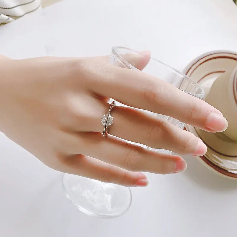 Orbiting Moissanite Statement Ring