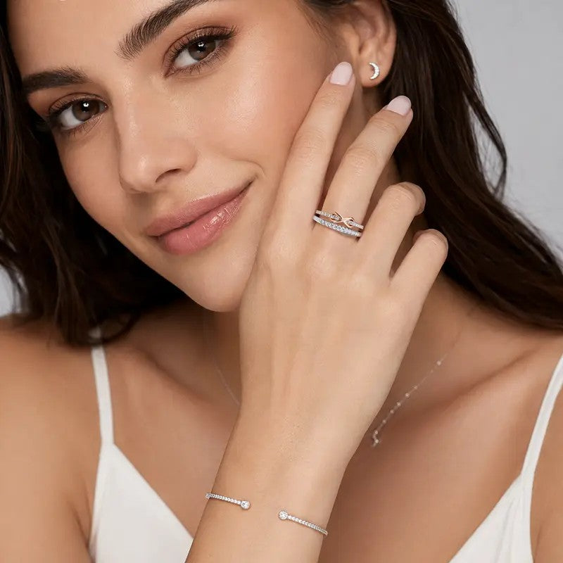 Dainty Infinity Pave Ring