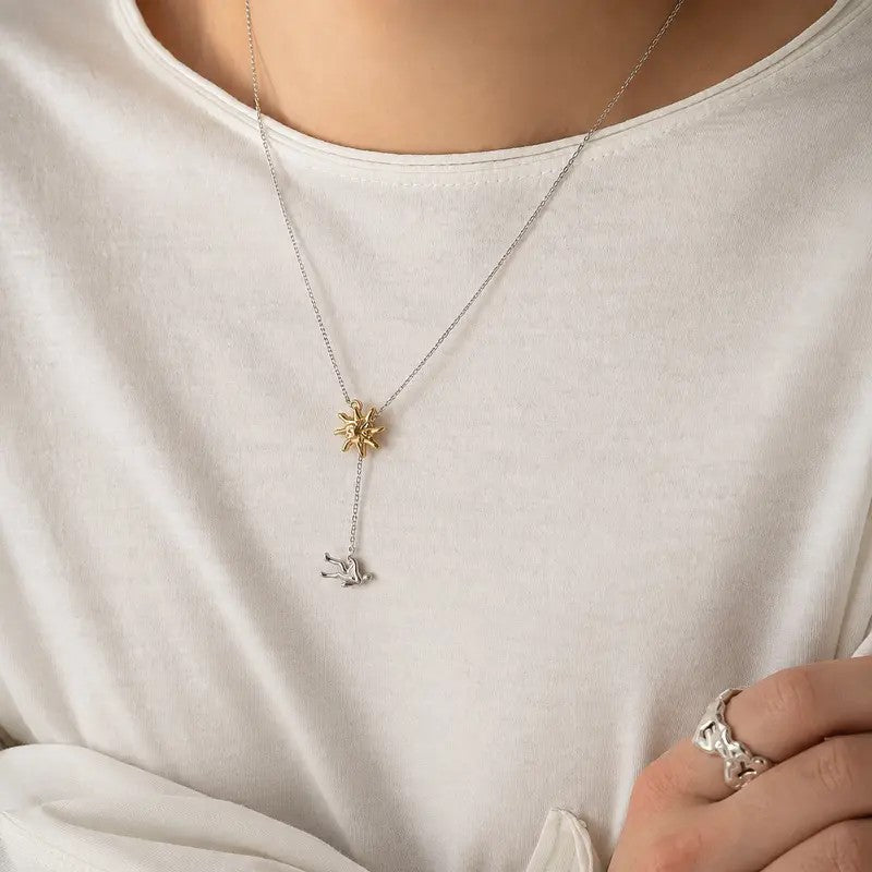 Whimsical Sun Figure Necklace