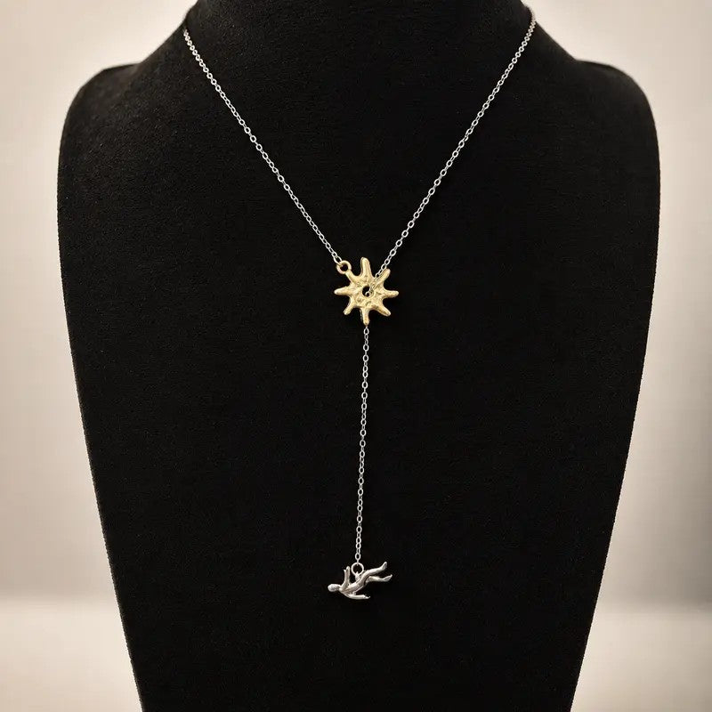Whimsical Sun Figure Necklace