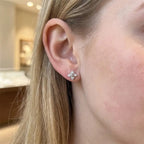 Elegant Moissanite Cross Stud Earrings