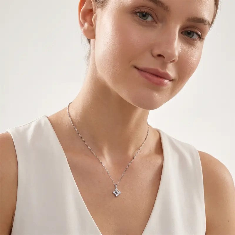 Elegant Moissanite Cross Stud Earrings