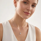Elegant Moissanite Cross Pendant Necklace