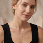 Elegant Moissanite Cross Pendant Necklace