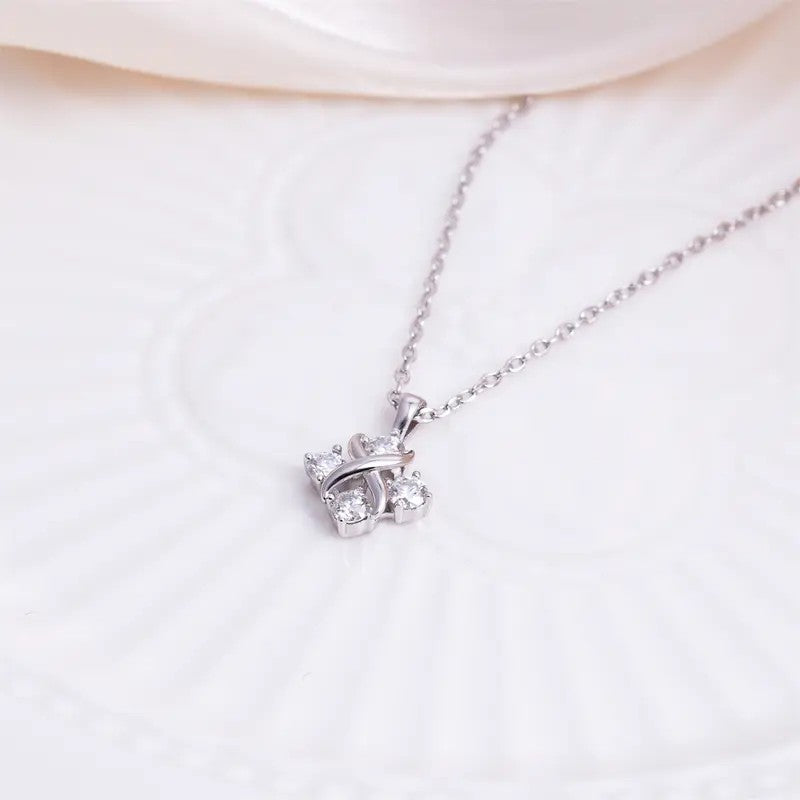 Elegant Moissanite Cross Pendant Necklace