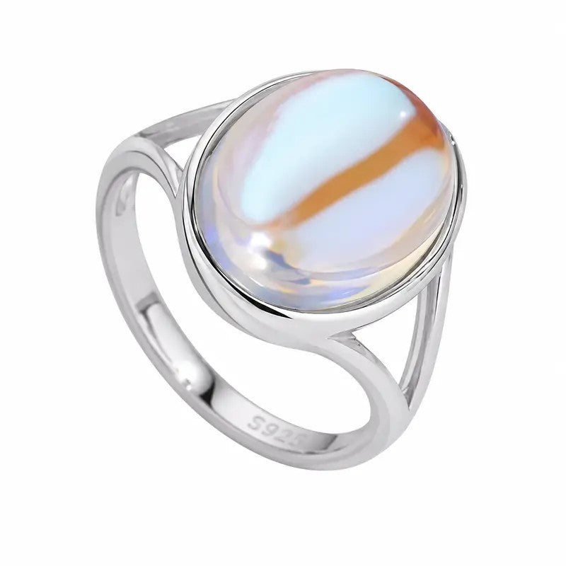 Ethereal Aurora Cabochon Statement Ring