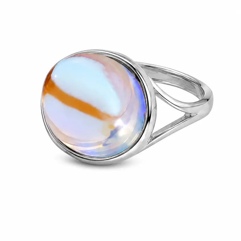 Ethereal Aurora Cabochon Statement Ring
