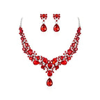 3pc Teardrop Rhinestone Bridal Set