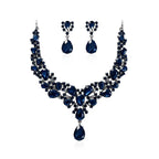 3pc Teardrop Rhinestone Bridal Set