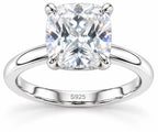 Elegant Cushion Cut Zircon Ring