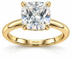 Elegant Cushion Cut Zircon Ring