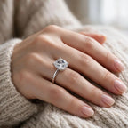 Elegant Cushion Cut Zircon Ring