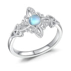 Celestial Moonstone Knot Ring