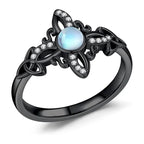 Celestial Moonstone Knot Ring