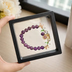 Vibrant Purple Bead Charm Bracelet