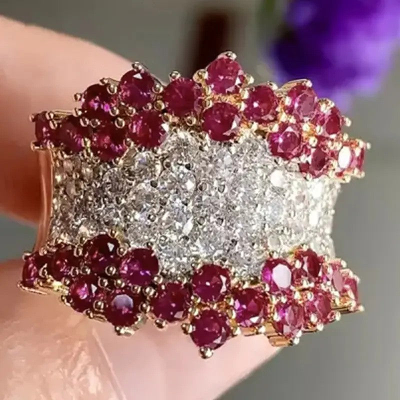 Regal Ruby Pave Statement Ring