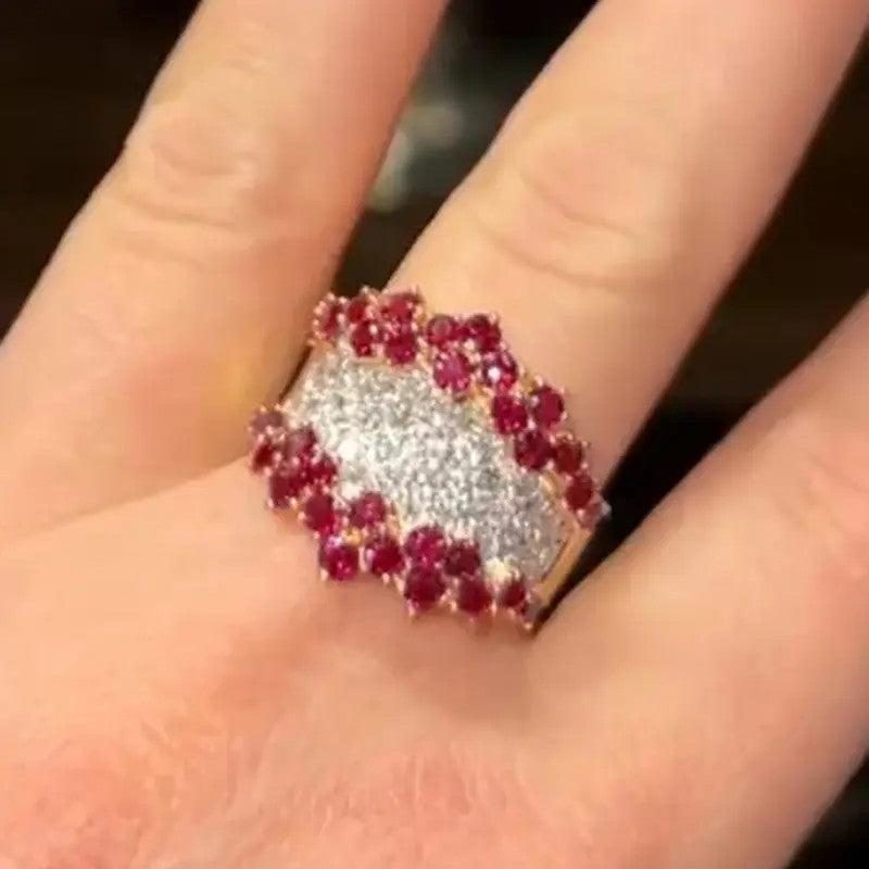 Regal Ruby Pave Statement Ring