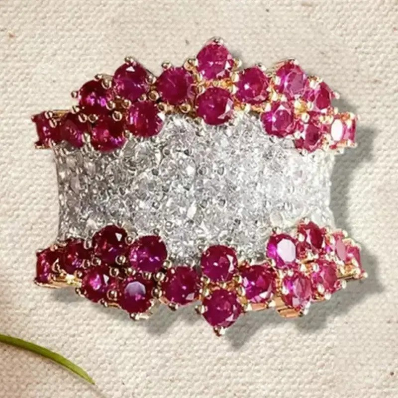 Regal Ruby Pave Statement Ring