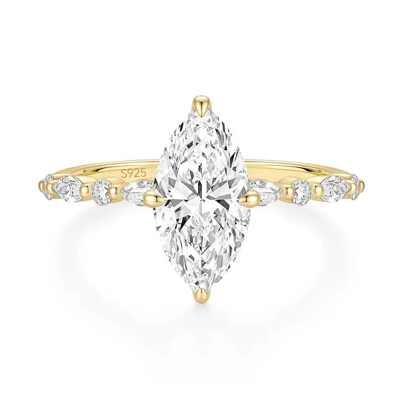 Elegant Marquise Solitaire Ring