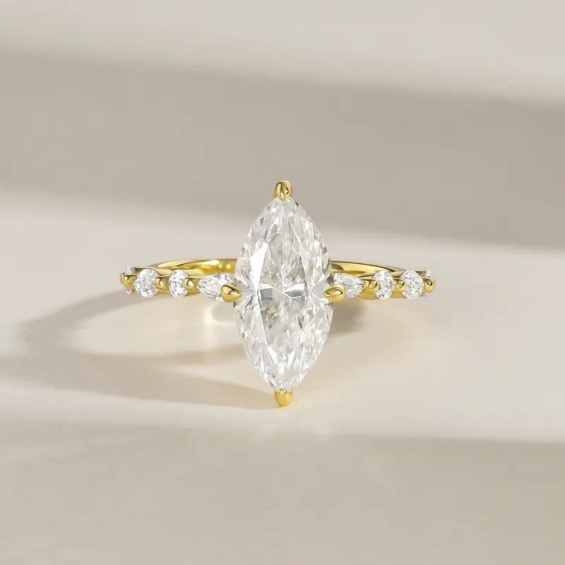 Elegant Marquise Solitaire Ring