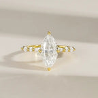 Elegant Marquise Solitaire Ring