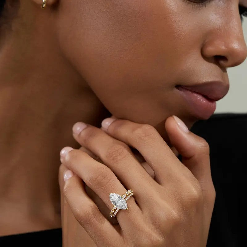 Elegant Marquise Solitaire Ring