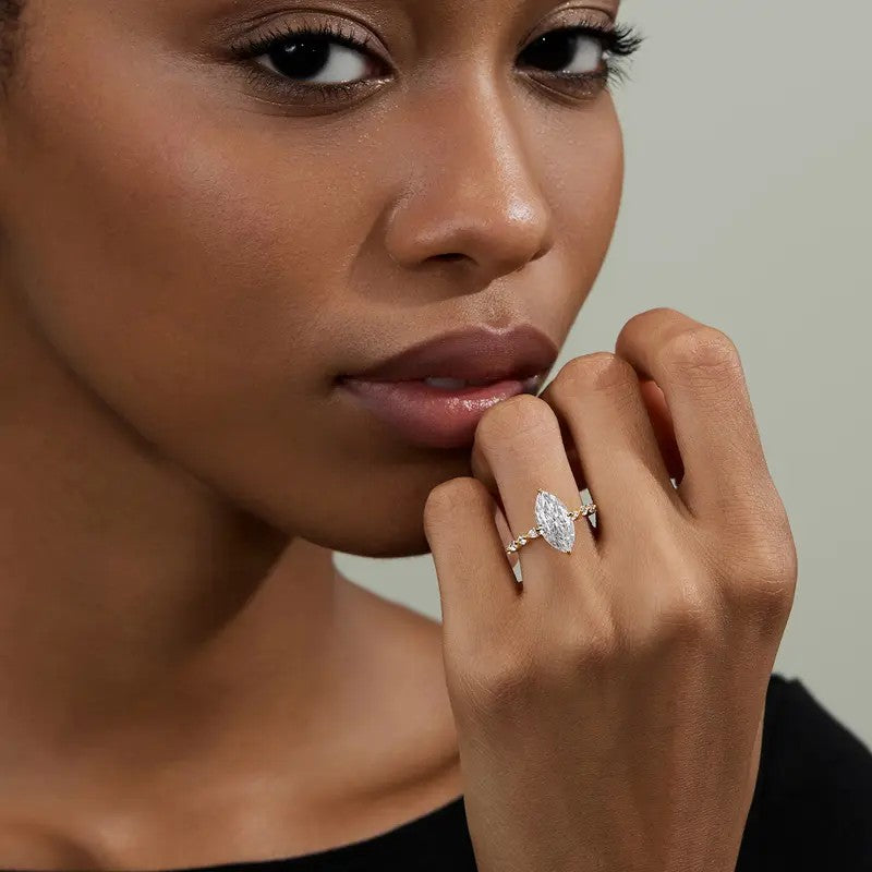 Elegant Marquise Solitaire Ring