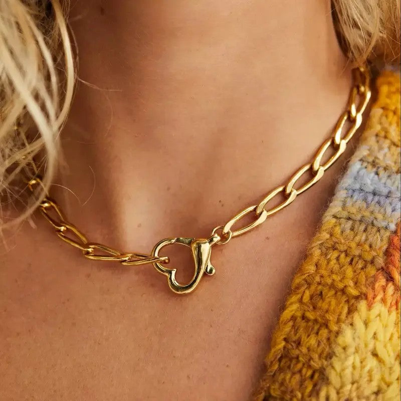 Elegant Faceted Link Necklace