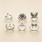 6pc Whimsical Motif Ring Set