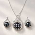 Elegant Teardrop Pearl Jewelry Set