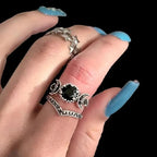 Mystic Moon Gemstone Ring Stack