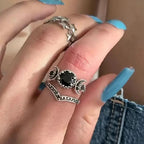 Mystic Moon Gemstone Ring Stack