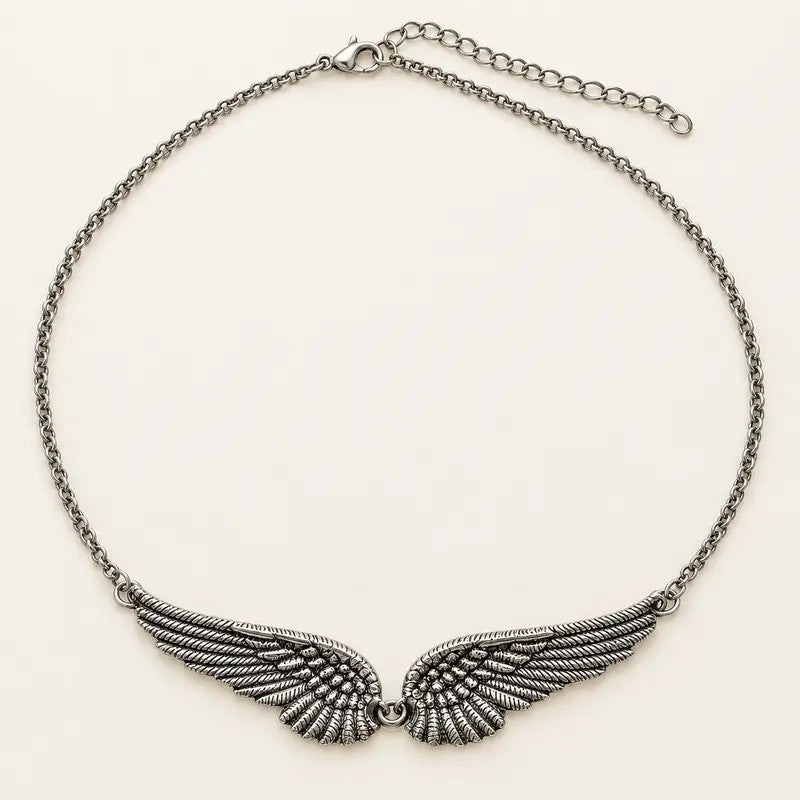 Gothic Angel Wing Necklace