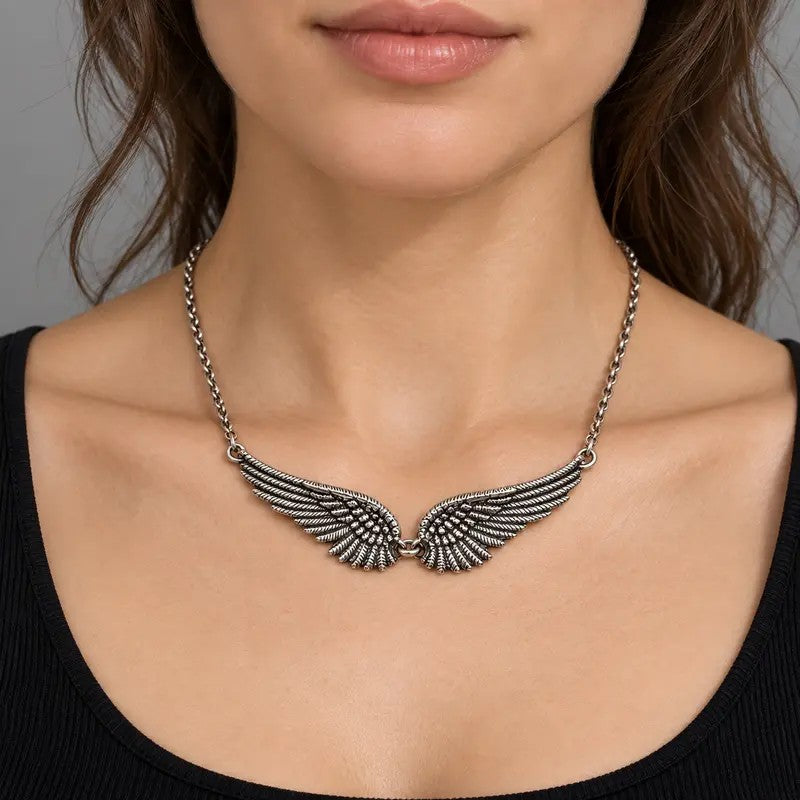 Gothic Angel Wing Necklace
