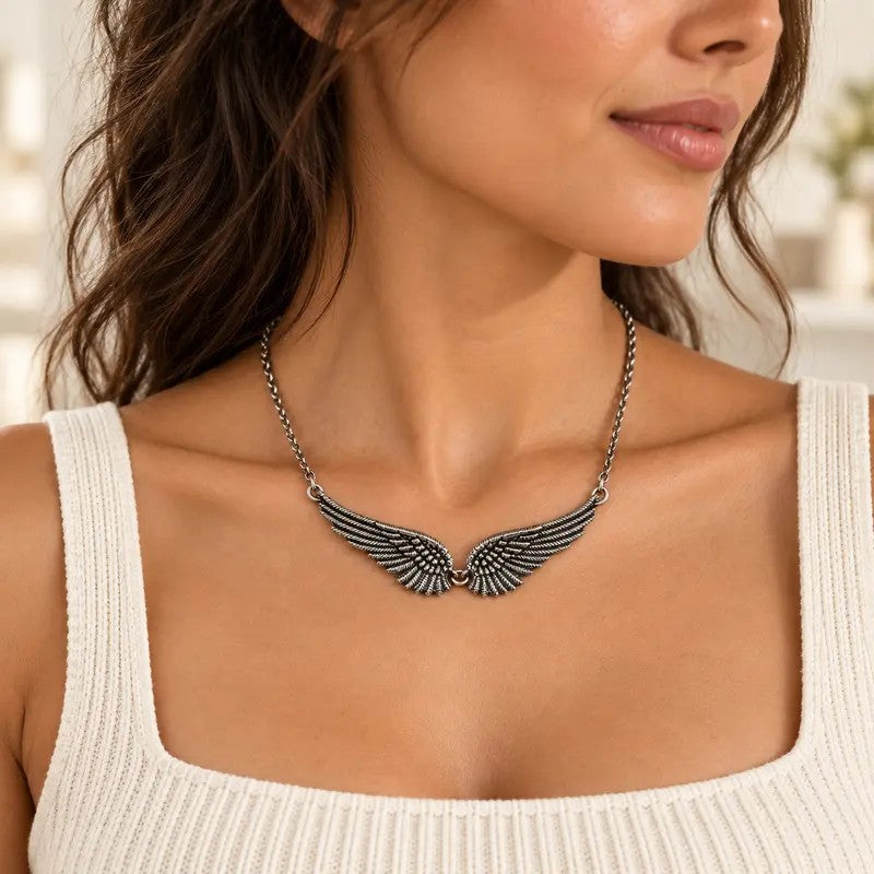Gothic Angel Wing Necklace