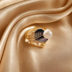 Luxe Pearl Inlay Statement Ring