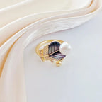 Luxe Pearl Inlay Statement Ring