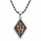 Western Rope Initial Pendant Necklace