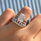 Elegant Radiant Cut Ring Stack