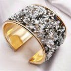 Boho Mosaic Stone Cuff Bracelet