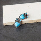Boho Floral Heart Drop Earrings